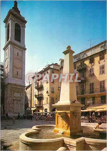 Cartes postales moderne Nice Alpes Maritimes Dans le vieux Nice la Place et L Eglise Saitne Reparate