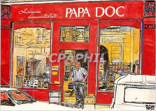 Moderne Karte Papa Doc Paris Vieux papiers de collection Rue Larmarck Paris Metro Lamarck Caulaincourt Guy Moc