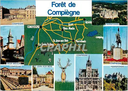 Cartes postales moderne Foret de Compiegne Oise Pierrefonds Vieux Moulin St Jean aux Bois