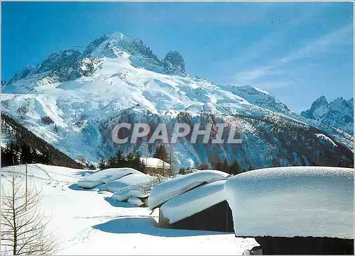 Moderne Karte Vallee de Chamonix Mont Blanc Haute Savoie France L Aigulle Verte