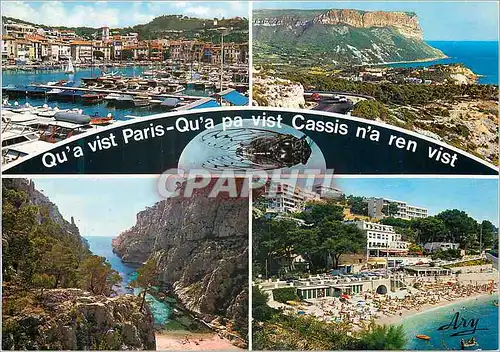 Cartes postales moderne Cassis Le Port Route de la Gineste Calanque d en Vau Plage de Bestouan