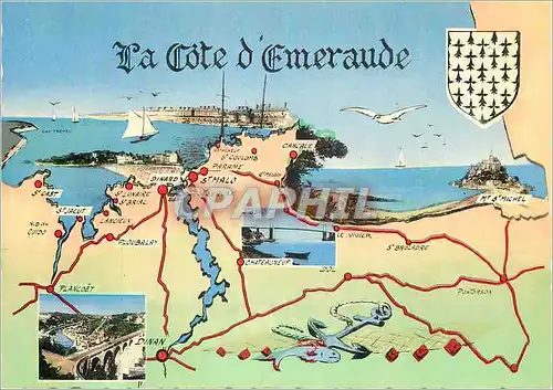Moderne Karte La Cote d Emeraude