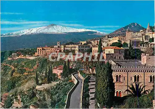 Cartes postales moderne Taormina Le S Domenico avec Rue Roma