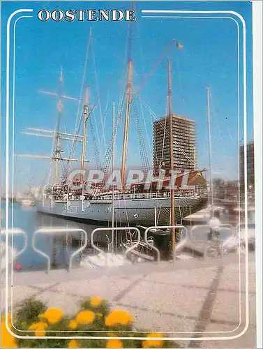 Cartes postales moderne Oostende Mercator La navire ecole beige Bateau