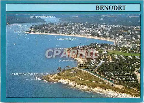 Cartes postales moderne Benodet Finistere La pointe Saint Gilles et la grande plage
