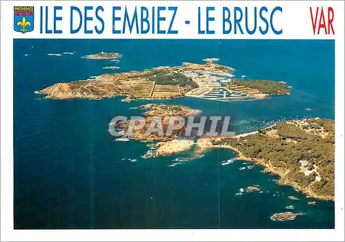 Moderne Karte Ile des Embiez Le Brusc Var