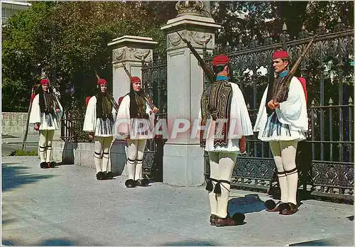 Cartes postales moderne Athenes Gardes Royales Evzon Militaria