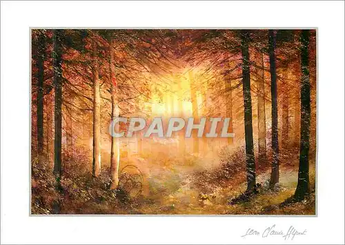 Cartes postales moderne Au coeur de la Foret Aquarelle de Jean Claude Hyvert