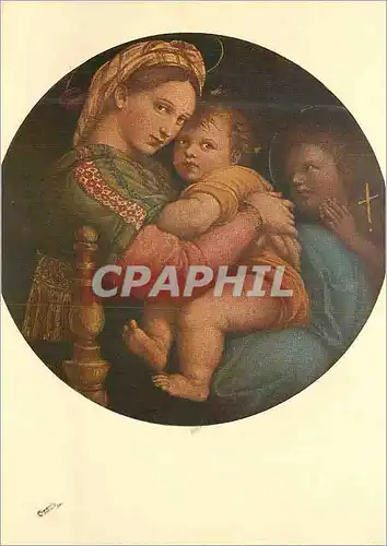 Cartes postales moderne Santi Raffaello dit Raphael Sanzio La Virgen de la silla
