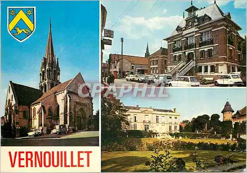 Cartes postales moderne Vernouillet Yvelines L Eglise La Mairie Le Chateau