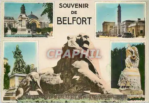 Moderne Karte Souvenir de Belfort Lion
