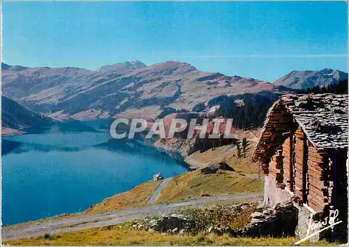 Moderne Karte En Savoie Au coeur de Beauforin Le lac et le Barrage de Roselend