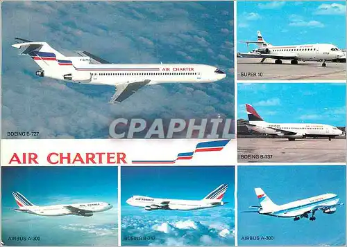 Cartes postales moderne Flotte utilisee par Air Charter filiale d Air France et d Air Inter Aviation