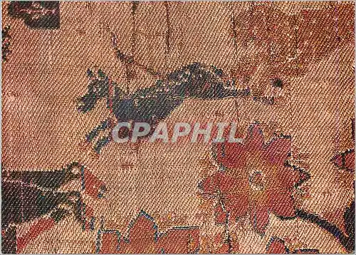 Cartes postales moderne Musees de Sens Tresor de la Cathedrale Fragment de soierie represent un guepard un chien un lion