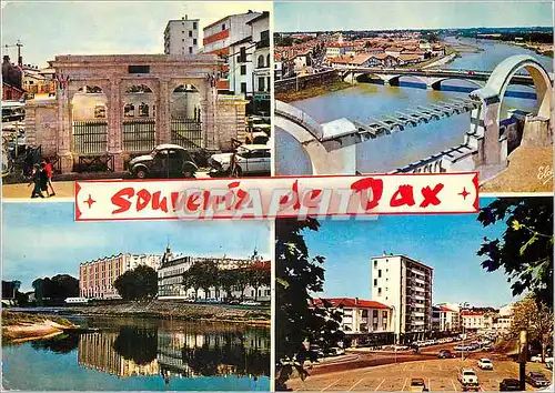 Cartes postales moderne Dax Landes Facade de la Fontaine Chaude Le Pont sur l Adour