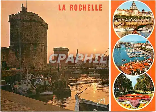 Cartes postales moderne La Rochelle Charente Maritime La Grosse Horloge Le Port Le Jardin du Mail