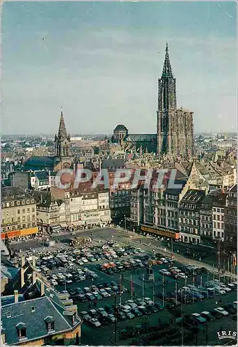 Moderne Karte Strasbourg Place Kleber et Cathedrale