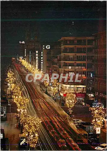 Cartes postales moderne Marseille B du R La Canebiere illuminee