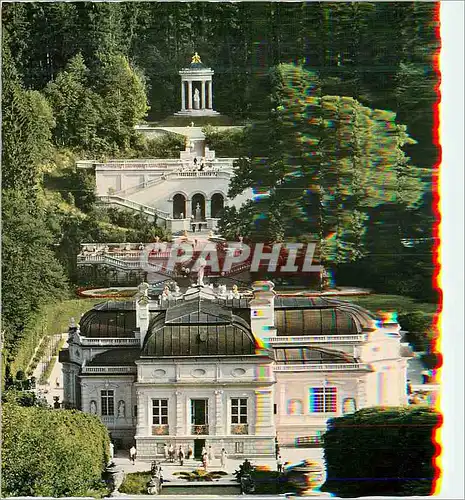 Cartes postales moderne Konigschloss Linderhof mit Houpfparterre und Venustempel