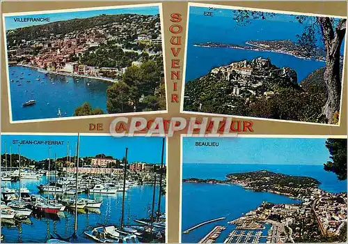 Cartes postales moderne Cote d Azur Villefranche Beaulieu Sain Jean Cap Ferrat Eze