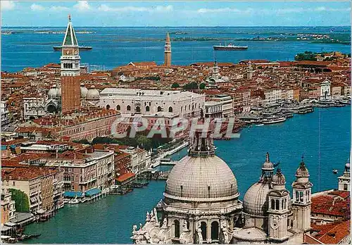 Cartes postales moderne Venezia Vue aerienne du Bassin de St Marc