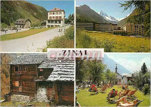 Cartes postales moderne Zinal Valais Suisse Divers quartiers avec le Club Mediterranee