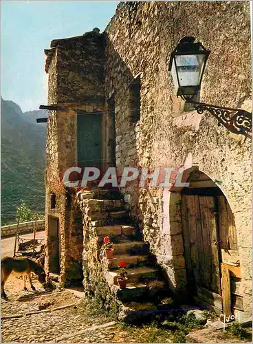 Moderne Karte Saint Agnes Alpes Maritimes Village du Littoral le plus haut d Europe Vieille rue