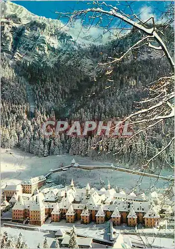 Moderne Karte Monastere de la grande Chartreuse Isere Vue generale en hiver