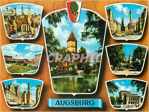 Cartes postales moderne Augsburg Jakobskirche und Rathaus