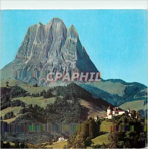 Cartes postales moderne Chateau de Gruyeres et le Moleson