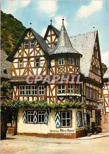 Moderne Karte Bacharach am Rhein Altes Haus