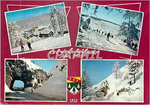 Moderne Karte Col de la Schlucht Les Vosges sous la neige