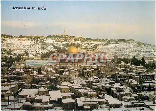 Moderne Karte Jerusalem in Snow