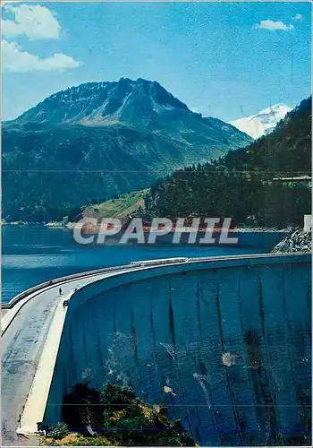 Cartes postales moderne Tignes Les Boisses Savoie Le lac et le barrage au fond la Toviere et la Grande Motte