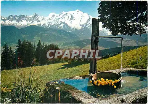 Ansichtskarte AK Au pays du Mont Blanc Panorama sur le Massif depuis Cordon