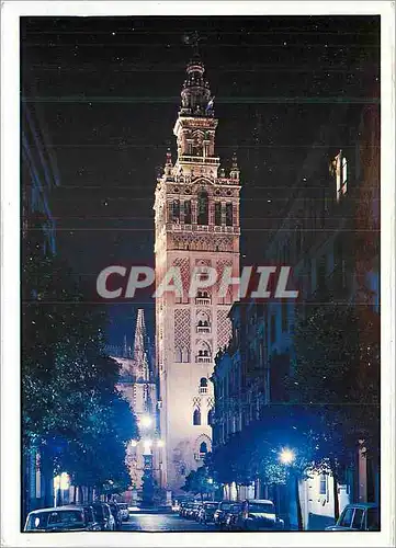 Cartes postales moderne Sevilla La Giralda Vue de Nuit