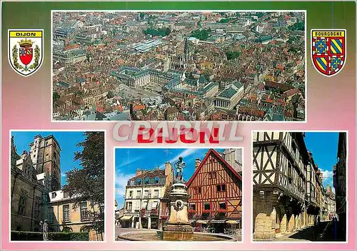 Cartes postales moderne Dijon (Cote d'Or) Vue Aerienne du Palais des Ducs de Bourgogne La Tour Philippe le Bon Rue Verre