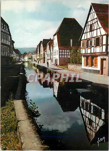 Moderne Karte L'Alsace Wissembourg (Bas Rhin) Vieilles Maisons sur les Bords de la Lauter Quartier de Bruch