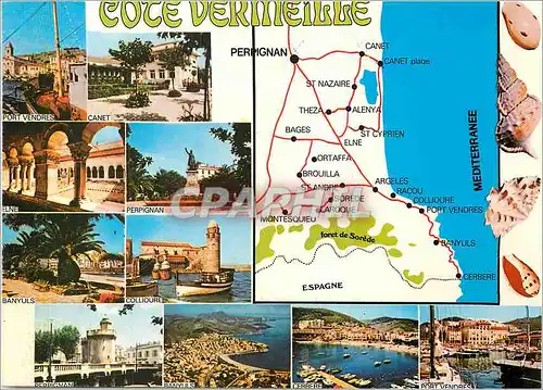Cartes postales moderne Cote Vermeille Perpignan Argeles