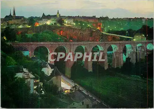 Cartes postales moderne Luxembourg La Nuit Panorama Ville Haute