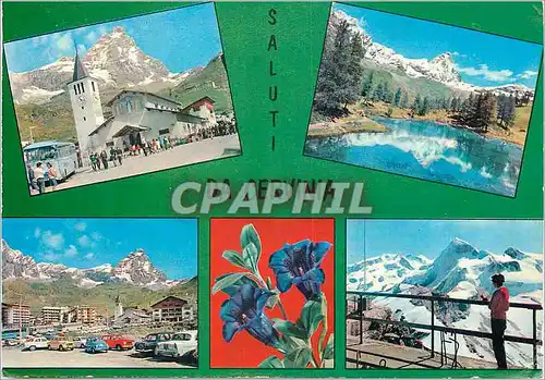 Cartes postales moderne Cervinia (m 2050) La Chiesa e il M Cervino Il Lago Bleu Panorama