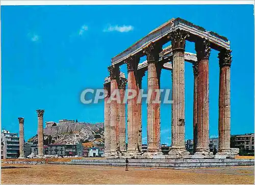 Moderne Karte Athenes Le Temple de Zeus Olympien