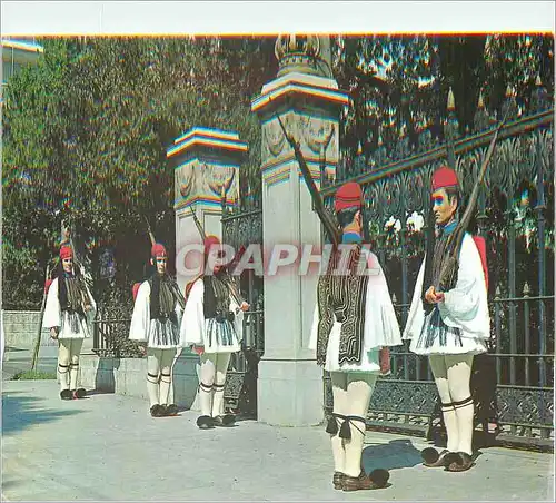 Moderne Karte Grece Euzones (Soldats) Militaria