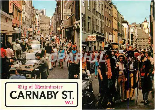 Moderne Karte City of Westminster Carnaby ST and Its Frequentors London