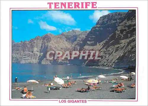 Moderne Karte Tenerife (Islas Canarias) Acantilado Los Gigantes Plage et Escarpe