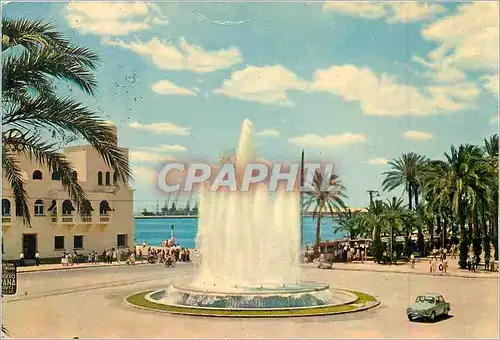 Moderne Karte Alicante Place de la Mer Fontaine Lumineuse