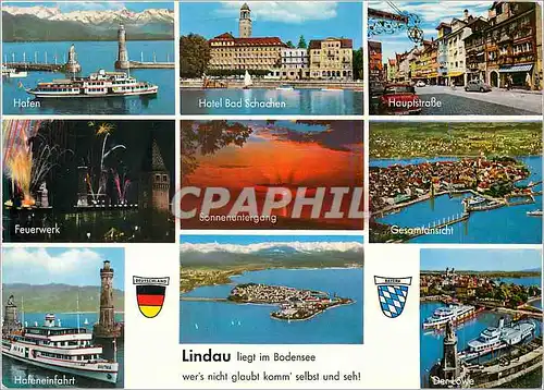 Cartes postales moderne Lindau Liegt Im Bodensee Wer's Nicht Glaubt Komm'Selbst Und Seh