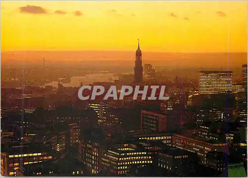 Cartes postales moderne Hamburg City St Michel's Church and Harbour