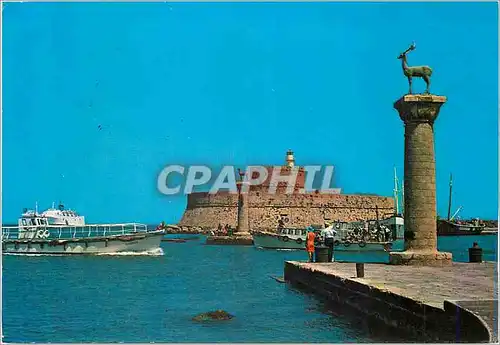 Cartes postales moderne Rhodes L'Entree du port