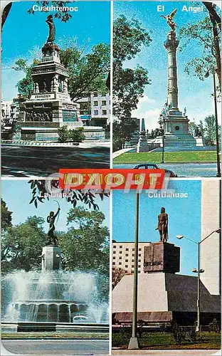 Cartes postales moderne Mexico D F Cuauhtemoc Statue Diana Fountain Independence Monument Cuitlahuac Monument